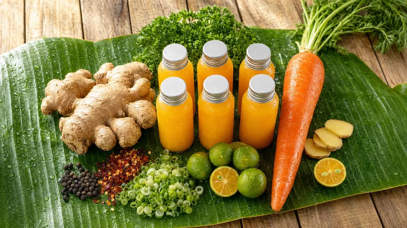 Cold-pressed ginger shot