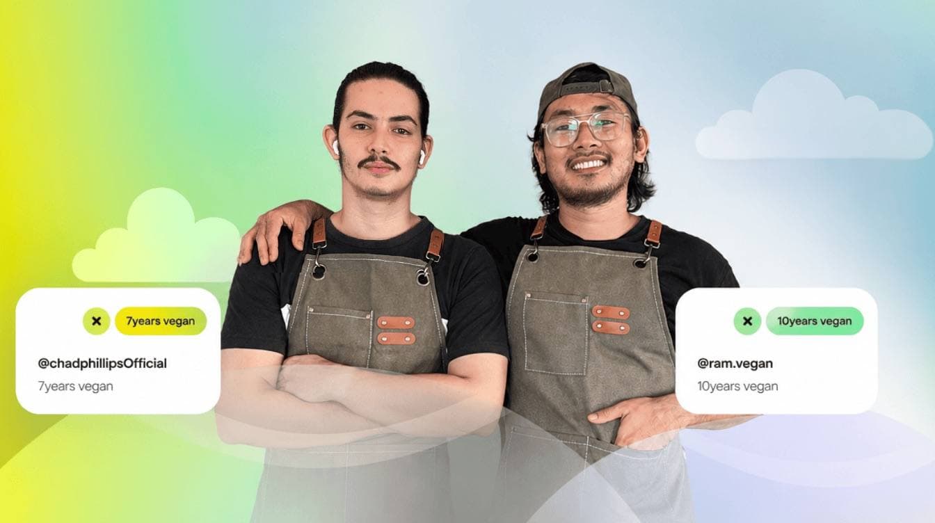 Chad and Ram, founders of Veganize
